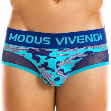 Camo C-Through Brief - Aqua - Modus Vivendi - trender-wear.myshopify.com